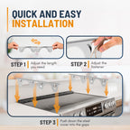 Linda’s Essentials Stainless Steel Stove Gap Covers (2 Pack) Adjustable Length 13.8" to 27.5" Stainless Steel, Steel Adjustable Gap Covers, Counter, Oven & Stove Gap Filler