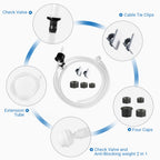 Yofidra Sink Soap Dispenser Extension Kit: Under Sink Dish Soap Dispenser with 47" Tube Hose and Check Valve for Prevent Backflow Countertop Kitchen Sink Accessories