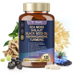 25-in-1 Sea Moss Capsules, 120 Capsules per Bottle, 2 Bottles