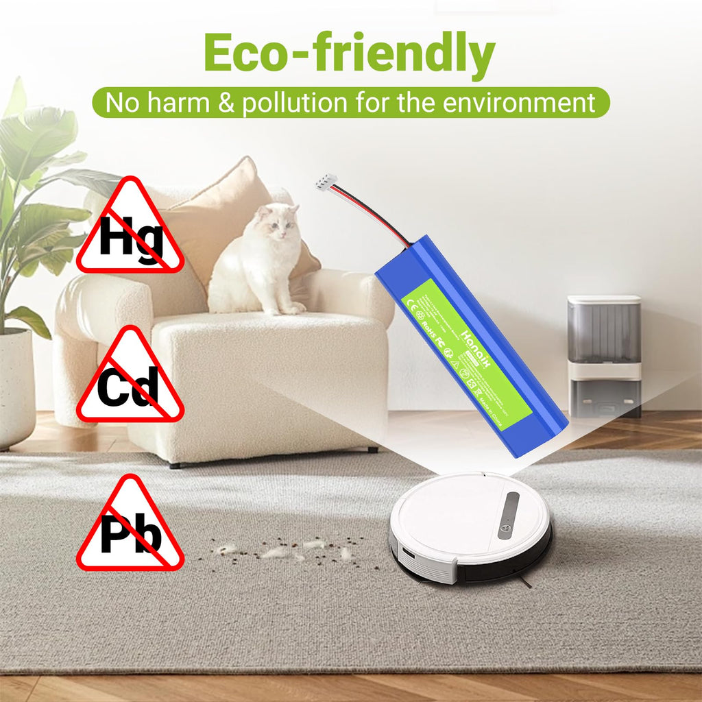 Hanaix 5000mAh Battery Replacement for Ecovacs Deebot N8, N8+, N8 Pro, N8 Pro+, Deebot N5, Deebot Ozmo 920, 930, 901, 905, 937, DG36, DG3G, DG70, DX55, T5 Neo Robot Vacuum Cleaner