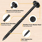 #14 x 4 Wood Structural Lag Screws 600Pcs Star Drive Decking Wood Screws, Rust Resistant Timber Screws for Timber/Log/Landscaping