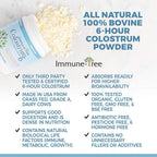 Immune-Tree 100% Pure Bovine Colostrum Powder (Grass-Fed) | High IgG for Immune Support & Gut Health | Anti-Aging | Colostrum Supplement for Adults & Kids | 2.2lb | 661 Servings