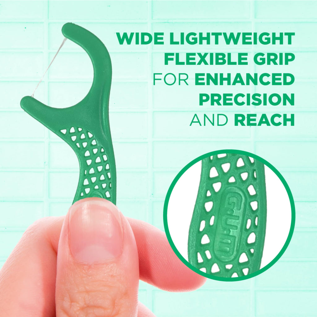 GUM Professional Clean Dental Floss Picks, Extra-Strong Shred-Resistant Flossers with Easy-Grip Handle, Fresh Mint Flavor, 90 Count (Pack of 6) 540Total