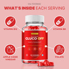 IDEAL PERFORMANCE Gluco Off Gummies, GlucoOff Gummy Reviews (5 Pack)