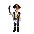 Spooktacular Creations Halloween Pirate Costume Kids, Blue Boys Pirate Costume Deluxe Set with Accessories for Toddler Halloween DressUp, Themed Party (Small, 5-7 yrs)