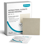 Dimora Upgrade Silver Calcium Alginate Wound Dressing -Silver-Infused Alginate Non Stick Gauze for Wounds Care, Highly Absorbent Sterile Bandage Pads with Ag, 3'' x 3'' Patches 12 Packs Individual