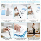 Snap Grip Mini Mop,2026 Upgraded Zero Touch Snap Grip Mini Mop,Cloth Changing MiniMop,Automatic Hands Free Push Pull Handle,Includes 1 MiniMop & 5 Reusable Cloths
