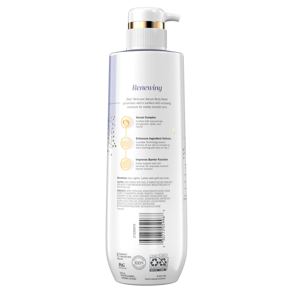 Olay Cleansing & Renewing Nighttime Body Wash, 17.9 fl oz