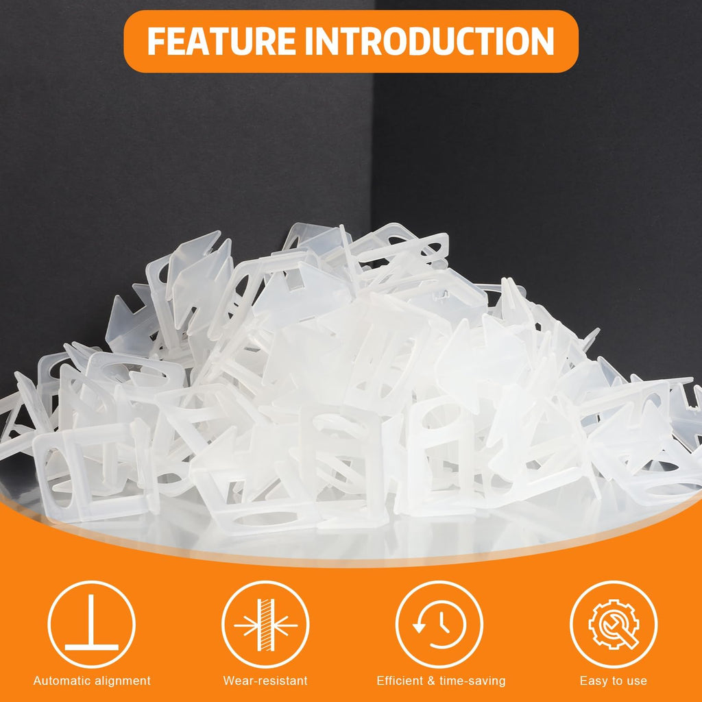 DGSL Tile Leveling System, 4500-PieceTile Spacers Clips 1/8 Inch Tile Tools, Tile Installation Tools for Professional Ceramic Tile and Stone Installation