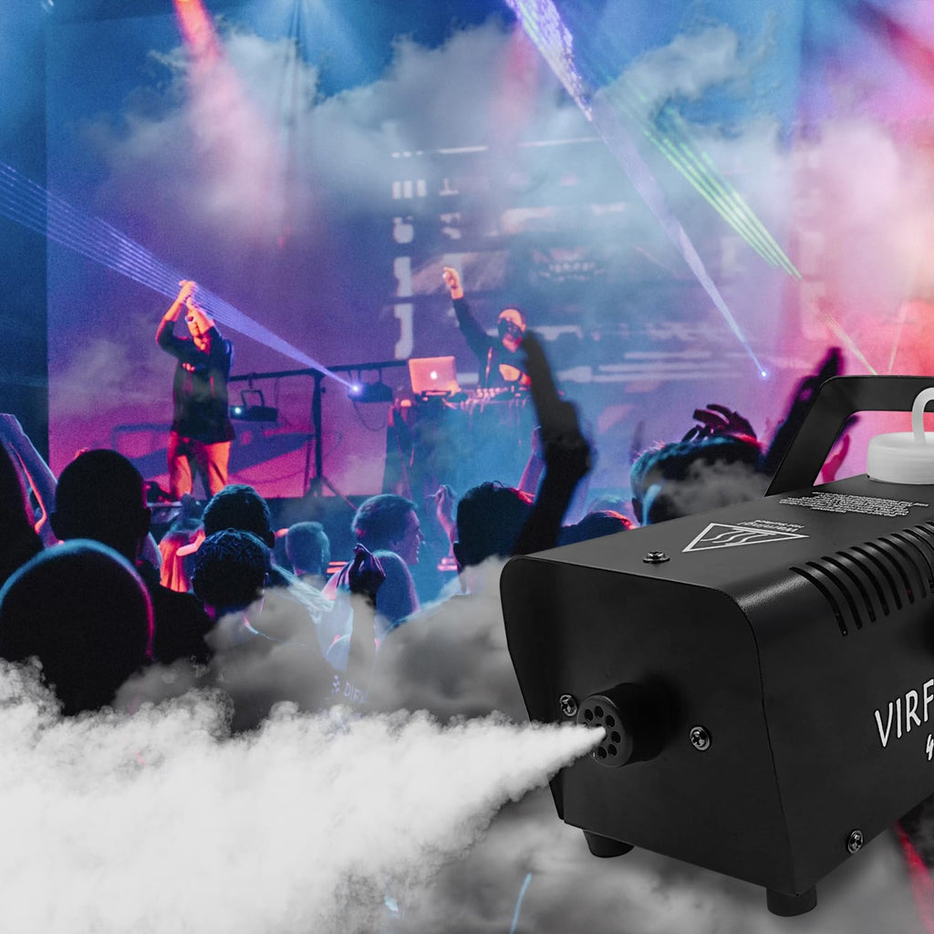 VIRFUN Fog Machine, Smoke Machine with Remote Control for Halloween, Party