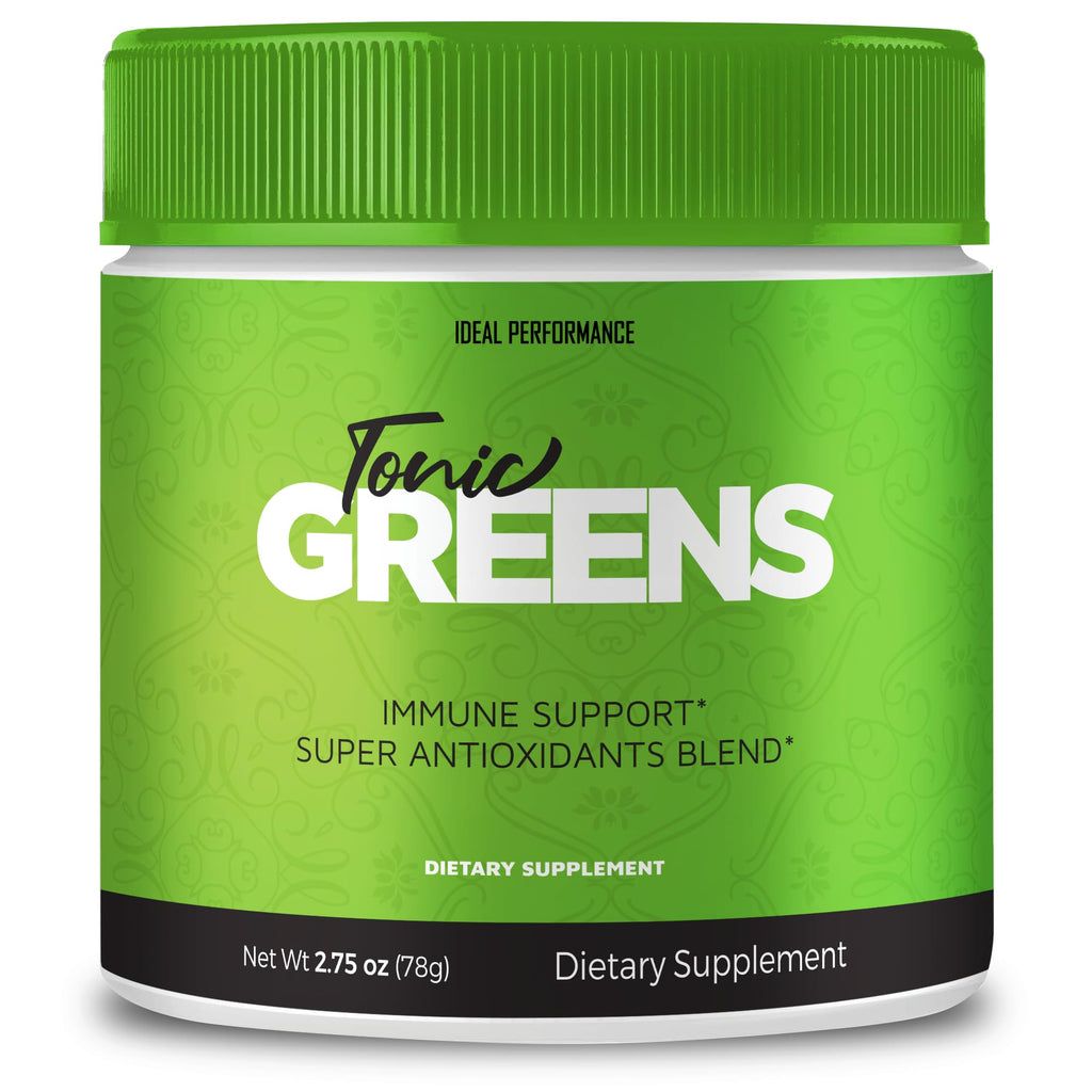 Tonic Greens Powder Vitamin Supplement Advanced Formula - Natural Green Blend Energy Supplement - Maximum Strength, TonicGreens BCAA, Tonic Greens All Natural Formula Powder Support Reviews (1 Pack)