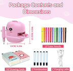 Drawing Robot for Kids, Voice Interactive Educational Drawing Robot, Montessori Painting Learning Toys with 150 Cards, Christmas Birthday Party Gift for 3 4 5 6 7 8 Years Old Girls Boys