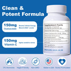 ZOXY Oxaloacetate Supplement – Cellular Energy, Brain & Metabolic Support – with Vitamin C – for Fatigue, Brain Fog – 60 Vegan Capsules