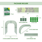 Garden Netting Kit for Raised Beds, 8x24Ft Ultra Fine Mesh Netting with 6 Sets Garden Hoops, Plant Row Cover Insect Netting Birds Pest Barrier Net for Vegetable Fruit Flowers