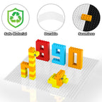 Pokiiulk Classic Baseplates, Peel and Stick Base Plates for Building Bricks, Compatible with Major Brands, Self-Adhersive Base for Bricks 10" x 10", 6 Pack White