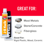 J-B Weld KwikWeld, 6 Minute Set Epoxy, Steel Reinforced Epoxy, High Strength - 2 Pack, Dark Grey (8276-2)