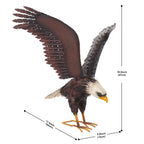 chisheen Bald Eagle Statue Outdoor Garden Sculpture Metal Yard Art Lawn Decorations,Large Eagle Figurines and Statues
