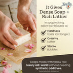 Bulk Grass-Fed Beef Tallow for Soap, Skincare & Candles | 2,8,16 lbs | Maker-Proven Quality