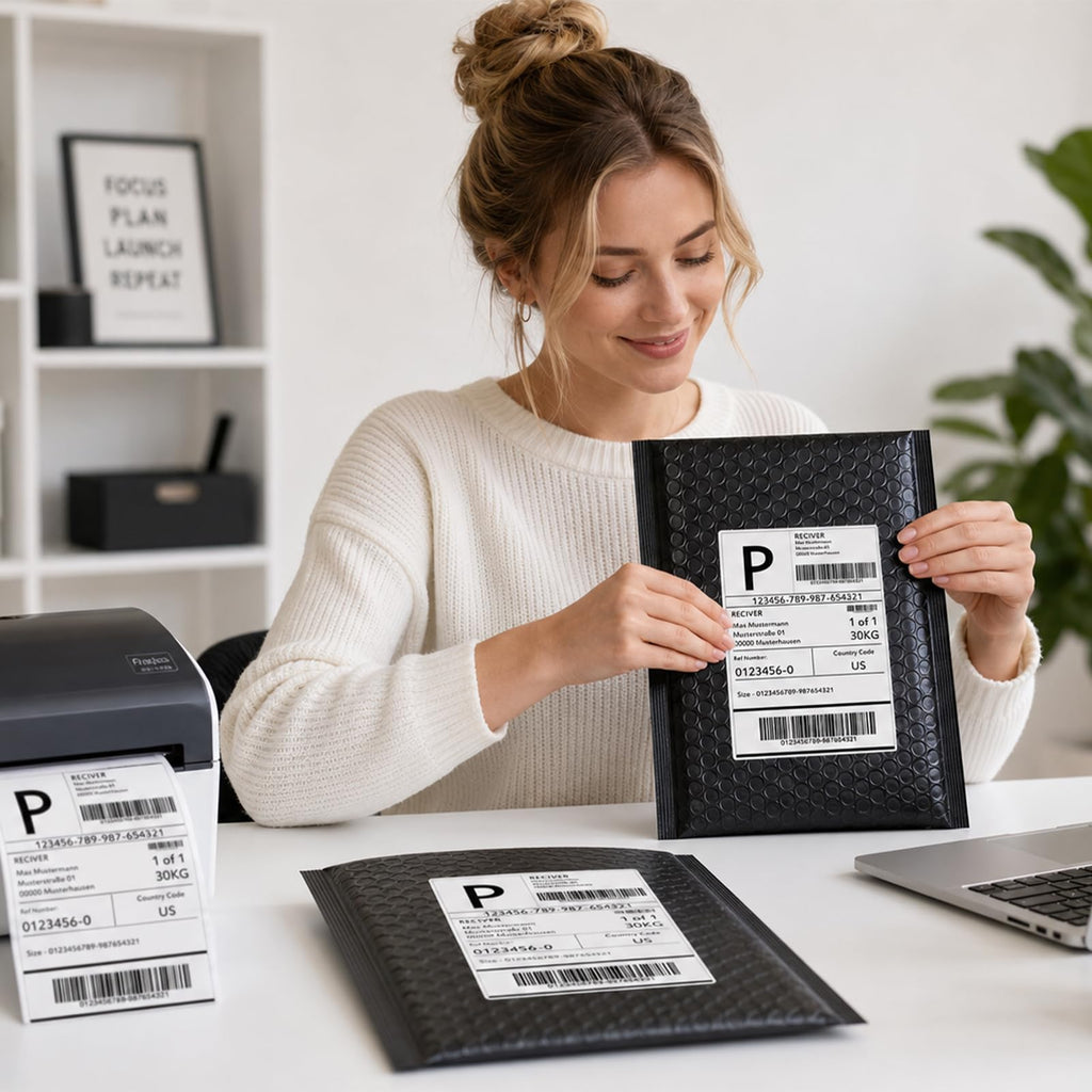 Fuxury Thermal Labels 4x6 200 Labels Fanfold Direct Shipping Label