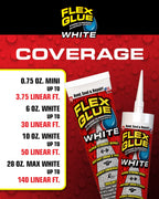 Flex Glue, Super Strong, Transparent, Rubberized Waterproof Adhesive, Works Underwater, Use on Pools, Showers, Outdoors, Concrete, Brick, Pavers, UV Resistant, 4 oz Squeeze Tube, Clear, 1-Pack