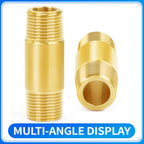 ChillWaves Brass Pipe Fitting, Long Nipple Pipe 3/4" NPT Male x 3/4" NPT Male Thread 2" Length(50MM)(2-PACK)
