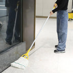 Midoneat Commercial Mop Bucket with Side Press Wringer on Wheels, Including One Commercial Mop, 35 Quart, Yellow