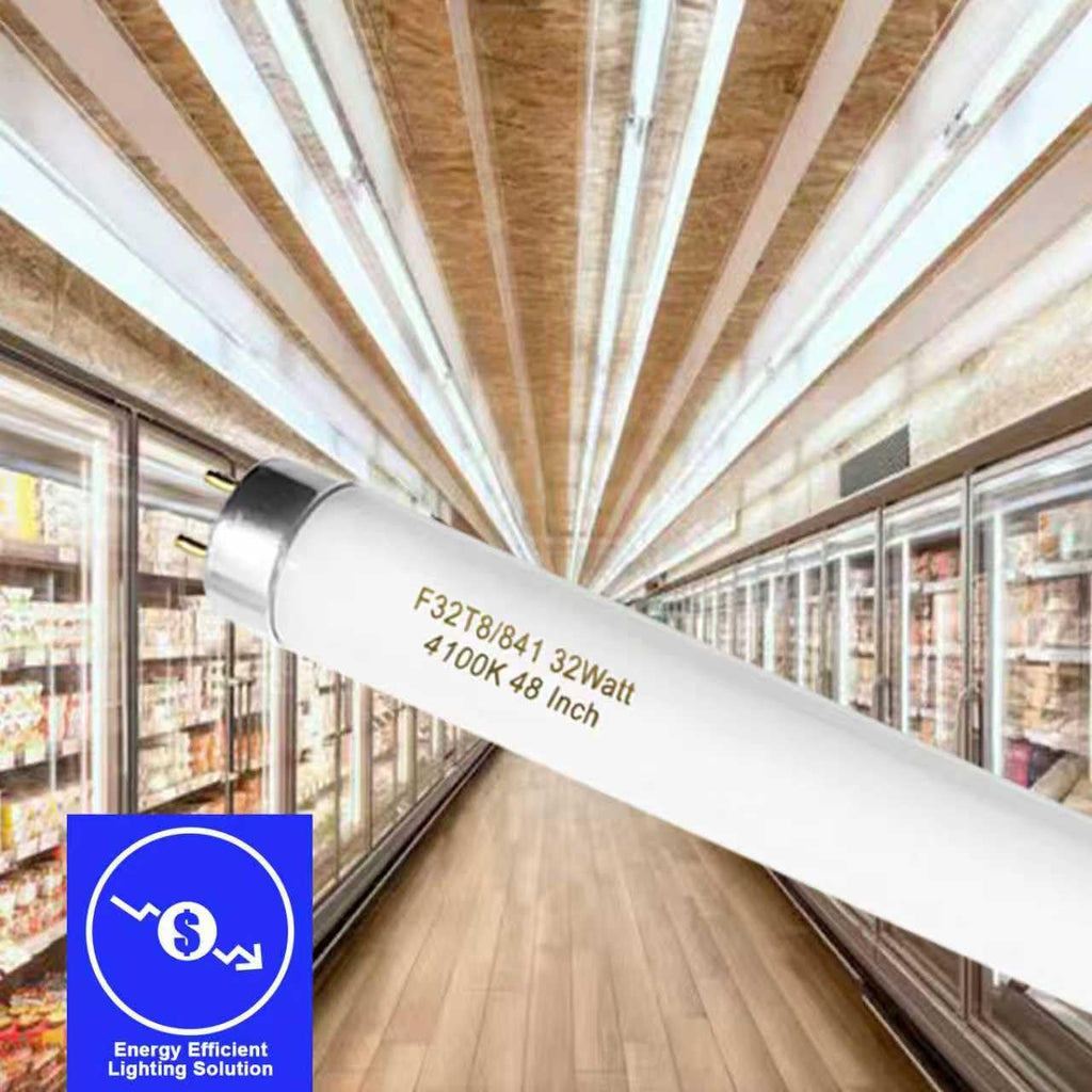 Konideke F32T8/841 32W 48 Inch T8 Fluorescent Tube Light Bulb, T8 Fluorescent Bulbs 4 Foot, 4ft Light Bulb, 4100K Cool White, 2850 Lumens, G13 Medium Bi-Pin Base,10 Pack