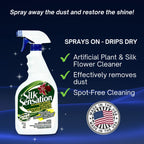 Bundle of Sparkle Plenty Chandelier Cleaner Drip Dry Spray No Wipe & Silk Plant Cleaner Spray No Wipe - Dust Cleaning Supplies for Fake Plant, Artificial Flower, Shower Glass or Window Screen (32 oz)