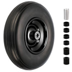 4.00-6 Flat Free Tire and Wheel, 13" Solid Wheelbarrow Tires, Adapter Kit