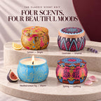 Scented Candles Gift Set for Women, 4 Pack Soy Wax Candles for Home Scented