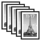 upsimples 11x17 Picture Frame, Gallery Wall Frames Set of 5, Black