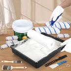 Rhibak Paint Roller Kit with Extension Pole, 27 Piece Set, 2 to 4 Ft Pole, 4"9" Paint Rollers, Paint Brushes Set for Professional Painting,House Paint Roller for All Latex and Oil Paints & Stains
