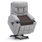 HAVARGO Recliner Cushions for Elderly, 20x20x5 Inch Thick Chair Cushion Patent Design Soft Tufted Dual Layer Booster Seat Cushions for Seniors Recliner Risers Taupe 1P