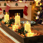 Homemory Flickering Flameless Candles, Ivory LED Pillar Candles with Remote