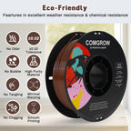 Comgrow PETG 3D Printer Filament 1.75mm, High Precision and Tough 3D Printer Filament 1kg (2.2LBS), Dimensional Accuracy +/- 0.02 mm, Fit Most 3D Printers Coffee