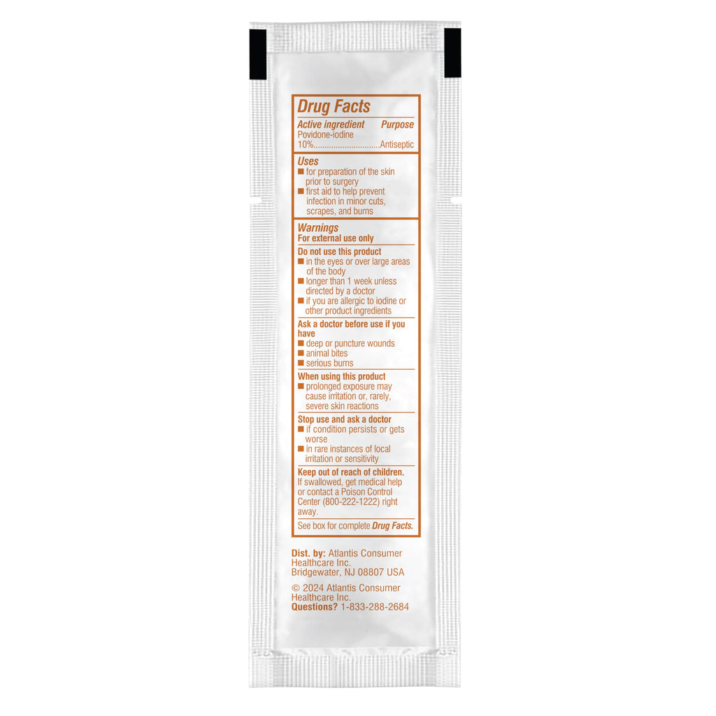 Betadine 10% Povidone-Iodine Swabsticks - 50 Single Use Sticks, Topical Antiseptic Brown Solution Swabstick 1ct (Box of 50)