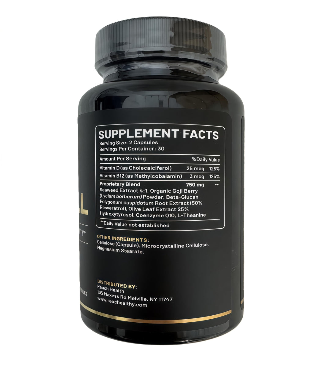 REACH HEALTH STEM Cell Supplement, Maintain Youth and Longevity Patented Stem Cell Activation Formula (2 Bottle, 120 Capsules)