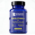 Stacked Science Urolithin A 632mg with NMN, NR, PQQ & Magnesium Bisglycinate, Mitochondrial & Cellular Energy Support, NAD+ Booster Supplement, 60 Vegan Capsules, Unflavored, 30-Day Supply