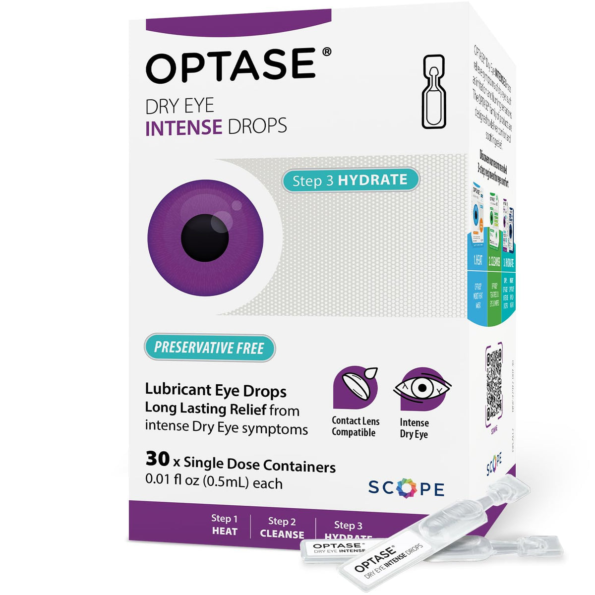 Optase® Dry Eye Intense Drops, 30 Single Dose Vials