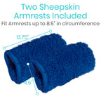 Vive Office Chair Armrest Pads (2 PCS) - Memory Foam Wheelchair Sheepskin Accessories Pads for Transport Electric Wheel Chair Arm Rests - for Adults, Seniors, Handicapped - Soft Support Cushion