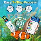 DROPLYTIX Digital Aquarium Water Test Kit, App-Enabled 10-in-1 Freshwater & Saltwater Aquarium Test Strips for Fish Tanks, Shrimp, Reef Test Strips, pH, Ammonia, Nitrate, Nitrite, GH, KH, Chlorine