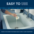 Fruit Fly Drain Treatment | Drain Fly Eliminator | Eliminates Gnats, Sewer Flies and More - Works in All Drains - 256 Fl Oz