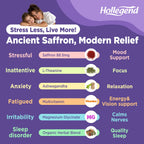 HOLLEGEND Liposomal Saffron Drops for Kids & Adults, Organic Saffron Supplement w/Magnesium, L-Theanine and Vitamins for Stress, Focus, Vision and Energy Support, Vegan, Natural Lemon Flavor, 2 FL OZ