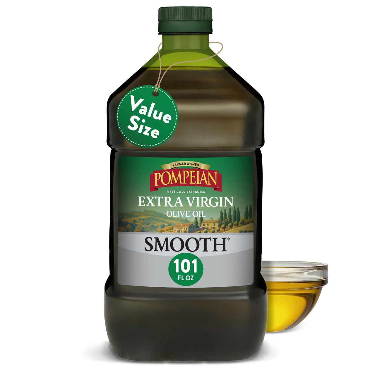 Pompeian Smooth Extra Virgin Olive Oil - 101 fl oz (3 L)