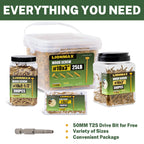 LIONMAX Deck Screws 4 Inch, Wood Screws #10 x 4, 50 PCS, Tan