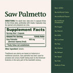 Nature's Bounty Saw Palmetto Support for Prostate and Urinary Health, Herbal Health Supplement, 450mg, 250 Capsules