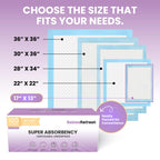 100 Count Super Absorbency Small 17” x 13” Disposable Underpads, Leakproof Quick Drying for Multi-use for Babies, Puppy Pads and Adults, Chucks, Disposable Diaper Changing Pad for Baby, Blue