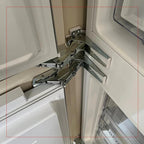 SPARES2GO Integrated Door Hinges Fits Hettich Type Fridge Freezer Set (Left & Right Hinges with Codes: 3306 3702 3307 3703 5.0 41.5)