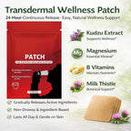 Kunnozz Soberra Patches, Transdermal Wellness Patch with Kudzu Extract, Magnesium, B Vitamins & Milk Thistle, 2 Pack, 12 Patches (2)