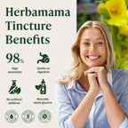 HERBAMAMA Mullein Drops for Lungs - Vegan Lung Cleanse with Mullein Leaf Extract, Echinacea Tincture & Licorice - Non-GMO, Alcohol & Sugar-Free Respiratory Support Supplement - 56-Day Supply